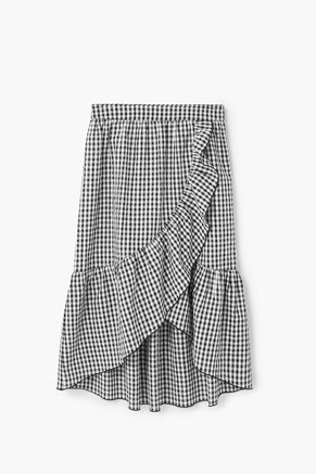 Mango Gingham Print Skirt