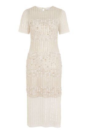 Embellished Pencil Midi Dress