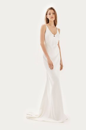 Topshop Bride Satin Tie Shoulder Dress