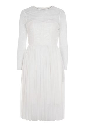 Topshop Bride Tulle Midi Bridal Dress