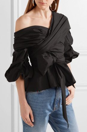 Johanna-Oritz-Santa-Rosa-Wrap-Effect-Cotton-Blend-Poplin-Top.jpg