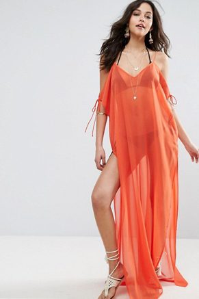 ASOS Chiffon Maxi Beach Kaftan
