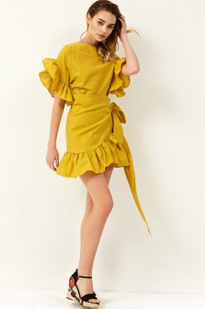 April Wrap Mini Dress