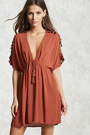 Forever 21 Tasseled Kaftan Dress
