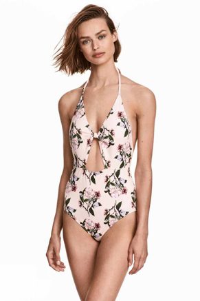 H&M Halterneck Floral Swimsuit