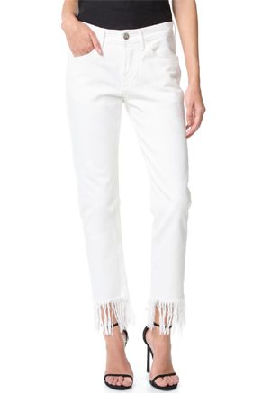 3x1 WM3 Straight Crop Fringe Jeans