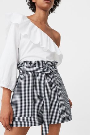 Mango Gingham Check Shorts