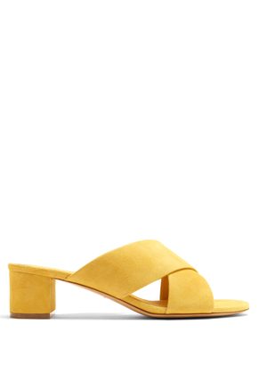 Mansur Gavriel Suede Crossover Sandals