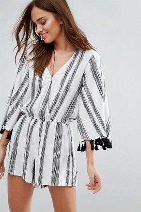 Seafolly Jacquard Stripe Beach Romper